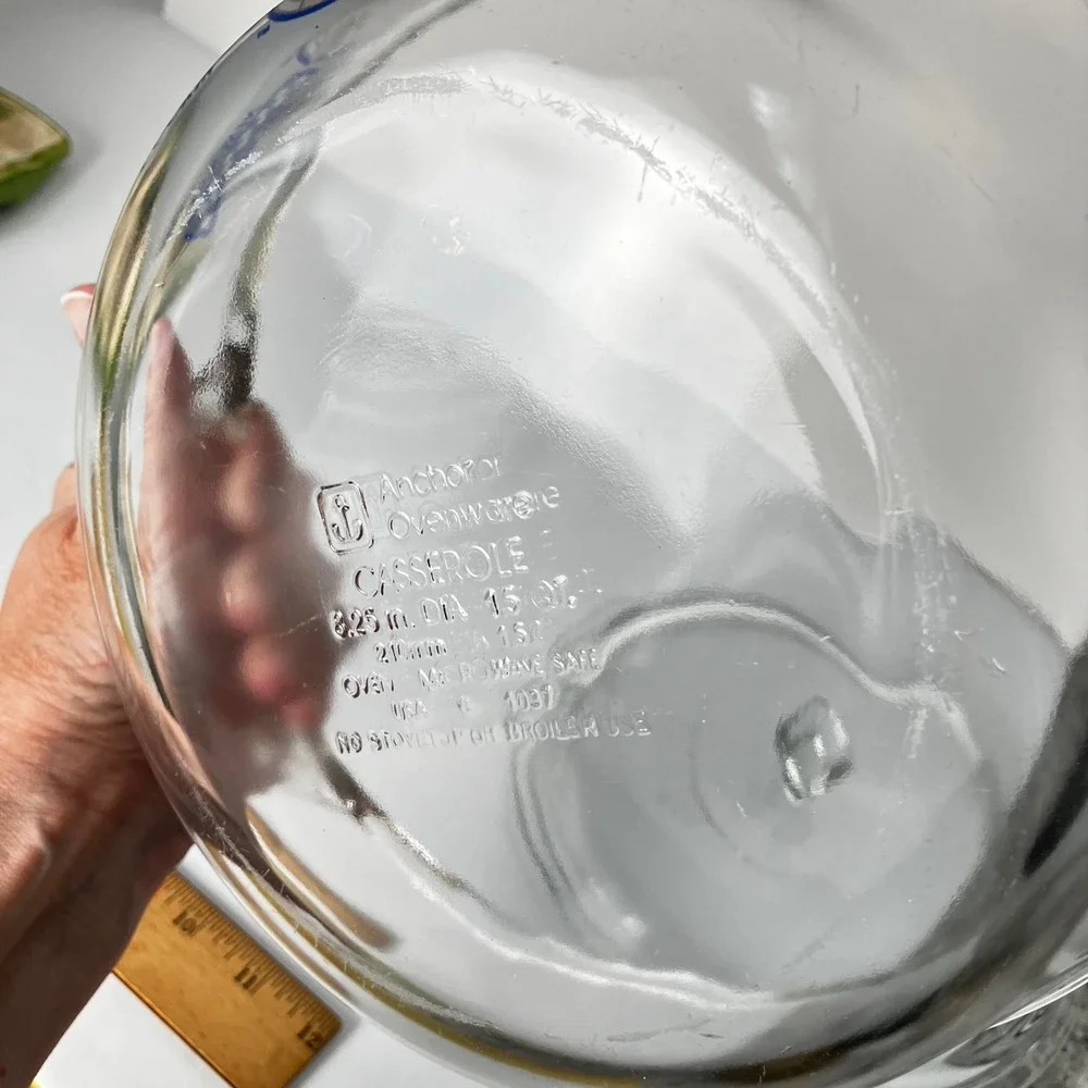 Anchor Hocking Pillsbury Doughboy Casserole Dish Lid 1.5 Qt Glass Home Cookin